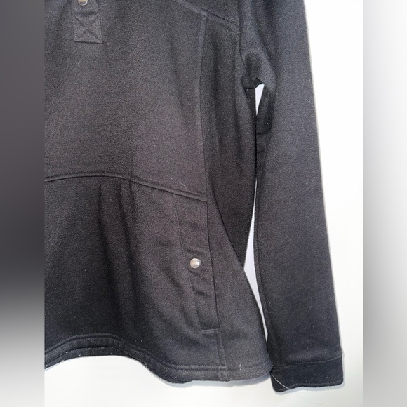 The North Face 1/4 Button Up Pullover Jacket Black Polyester Women Size Medium - Picture 5 of 12